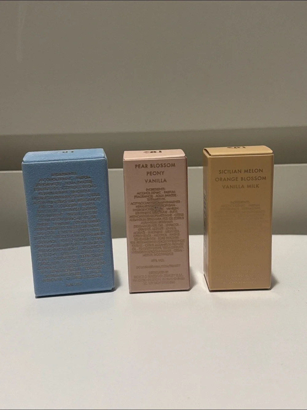 Dolce & Gabanna 3 fragrance minis: Light Blue, My Devotion, & Your Devotion